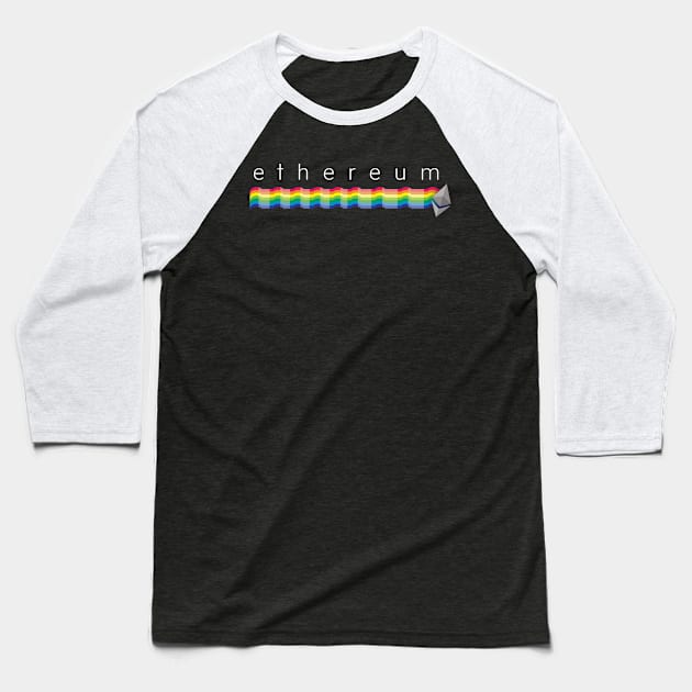 Ethereum rainbow with Ether logo in Premium Material Baseball T-Shirt by mangobanana